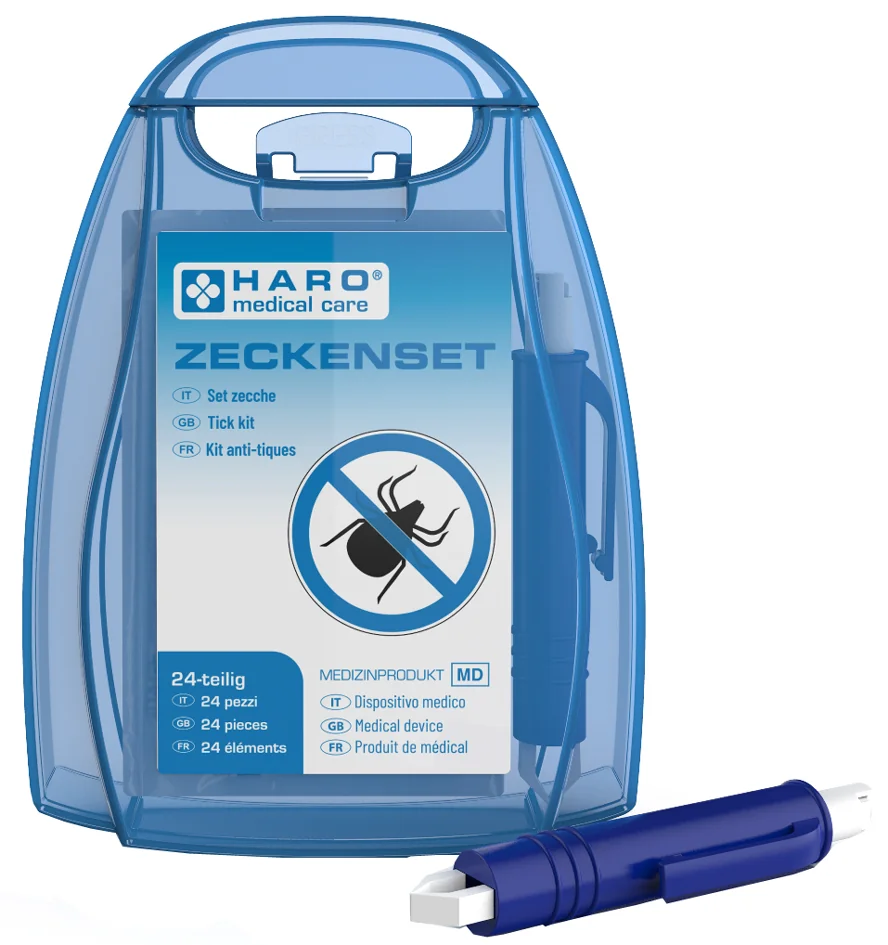 HARO Kit anti-tiques, 24 pièces, boîte de transport bleue