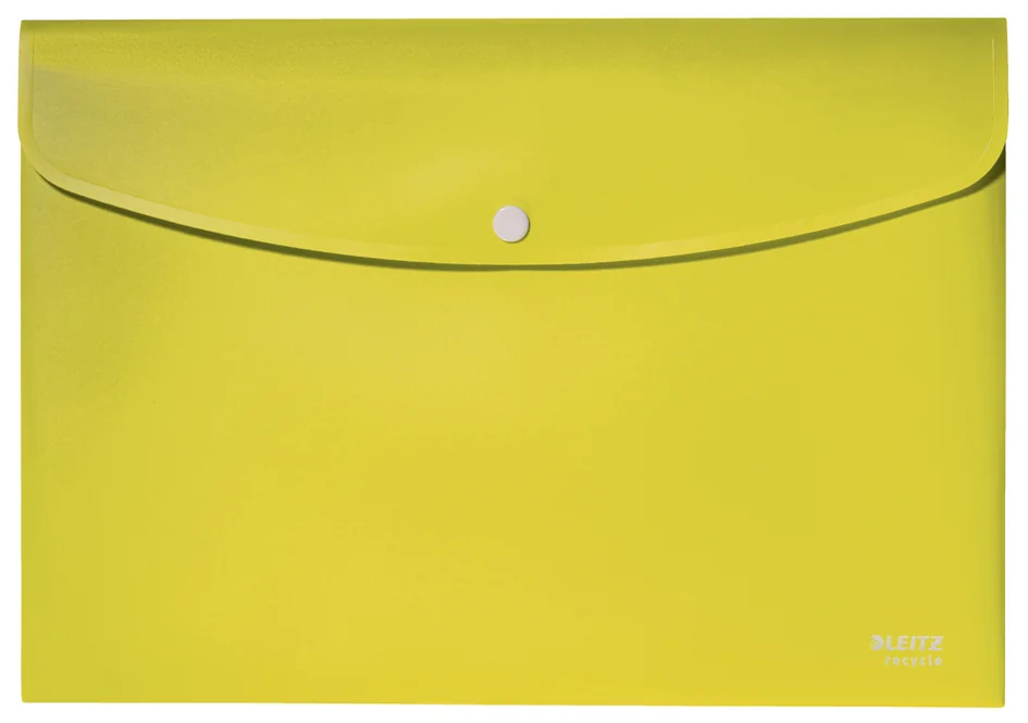 LEITZ Pochette à documents Recycle, A4, PP, jaune Grand Paris Fournitures LEITZ Pochette à documents Recycle, A4, PP, jaune