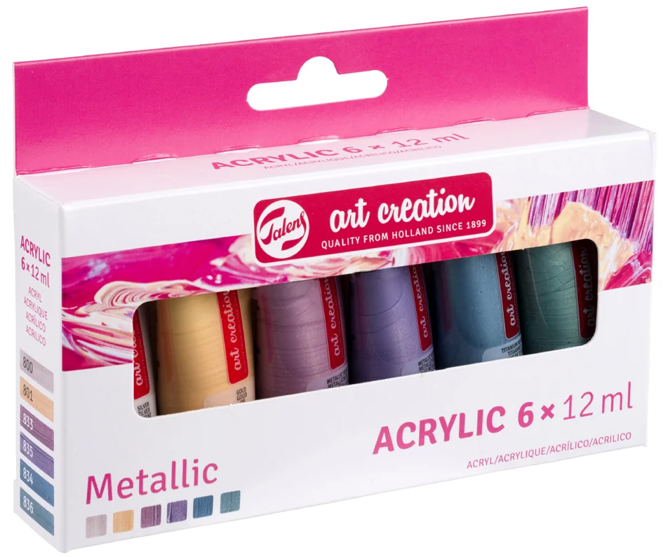 ROYAL TALENS Acrylique Art Creation Metallic Set, 6 x 12 ml