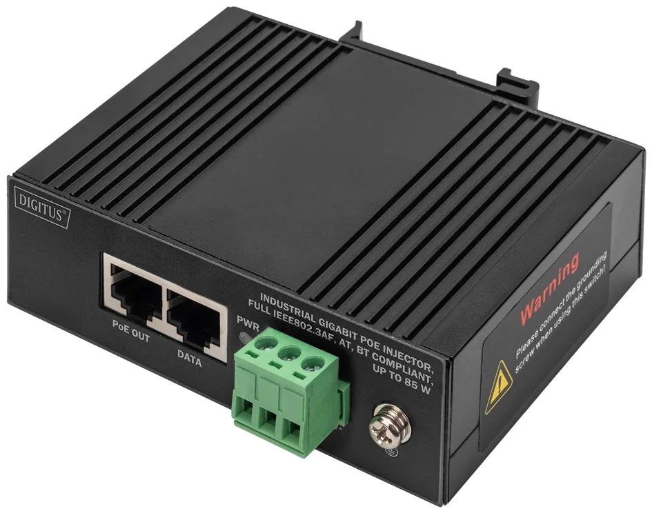 DIGITUS Injecteur industriel PoE Gigabit Ethernet