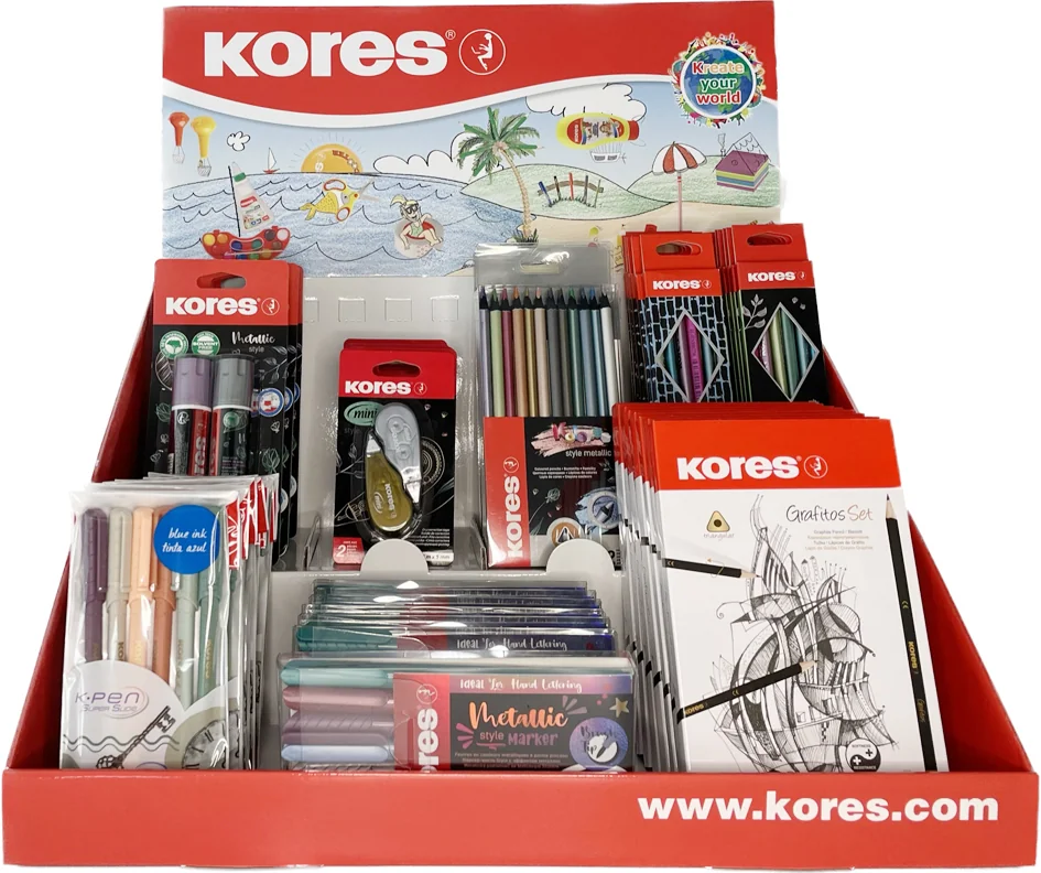 Kores Présentoir de comptoir série Metallic, présentoir