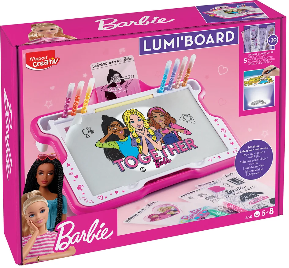 Maped Creativ Machine lumineuse à dessiner LUMI BOARD Barbie