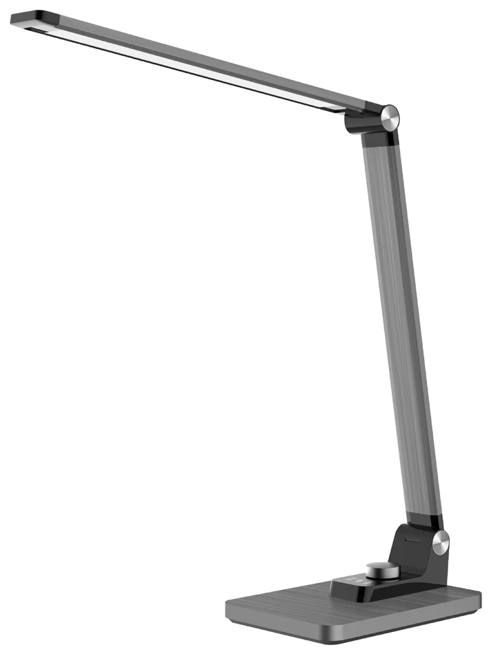 Hansa Lampe de bureau à LED 'Breeze', socle, gris métallique