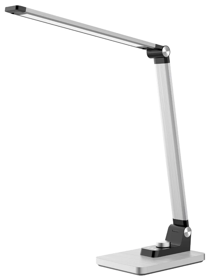 Hansa Lampe de bureau à LED 'Breeze', socle, argent brossé Grand Paris Fournitures Hansa Lampe de bureau à LED 'Breeze', socle, argent brossé – Image 3