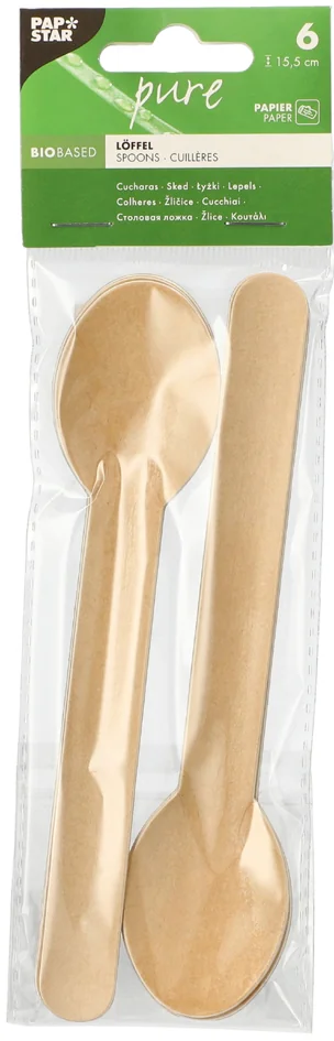 PAPSTAR Cuillère en papier 'Pure', naturel