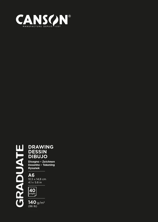 CANSON Carnet de croquis GRADUATE DRAWING, 105 x 148 mm