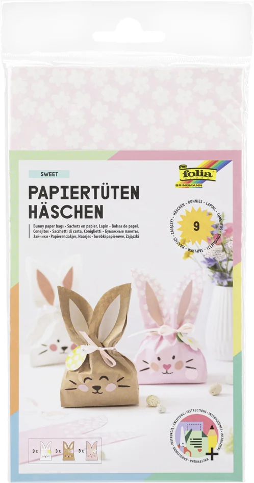 folia Set de sachets en papier 'Lapin SWEET', assorti