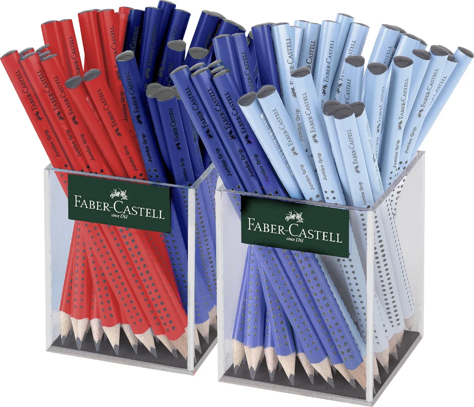 FABER-CASTELL Crayon de papier Jumbo GRIP, 2 pots