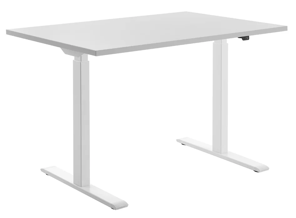 Topstar Bureau réglable en hauteur, (L)1.200 mm, blanc/gris Grand Paris Fournitures Topstar Bureau réglable en hauteur, (L)1.200 mm, blanc/gris – Image 4