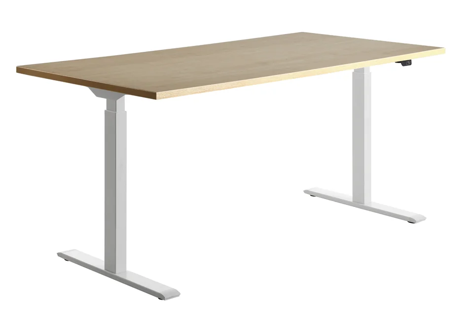 Topstar Bureau réglable en hauteur, (L)1.600 mm, blanc/hêtre Grand Paris Fournitures Topstar Bureau réglable en hauteur, (L)1.600 mm, blanc/hêtre – Image 6