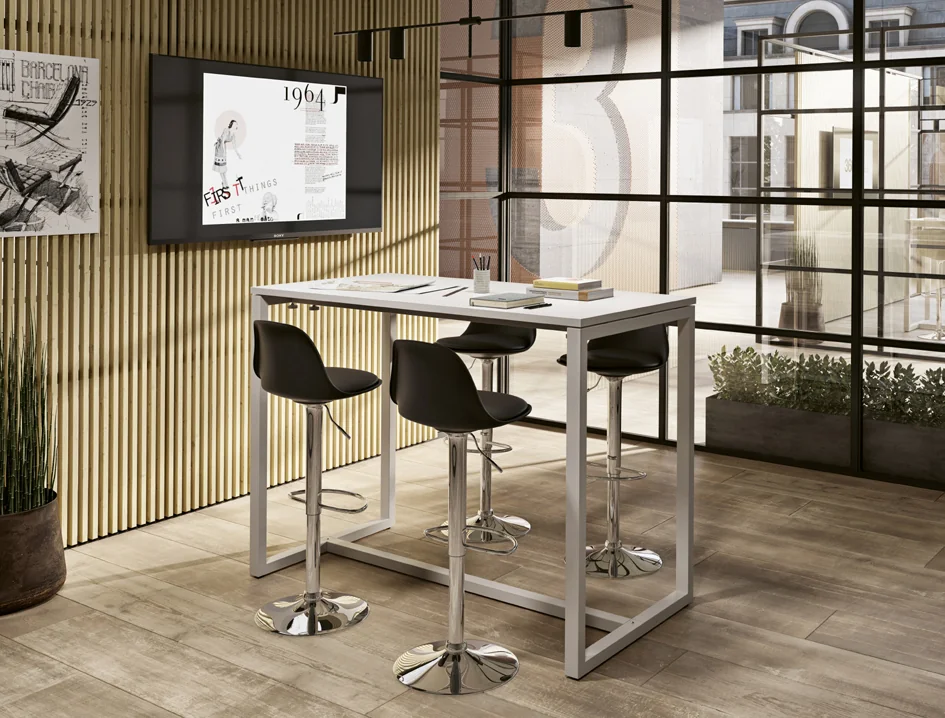 PAPERFLOW Table haute easyDesk, (L)1.140x (H)750 mm, blanc