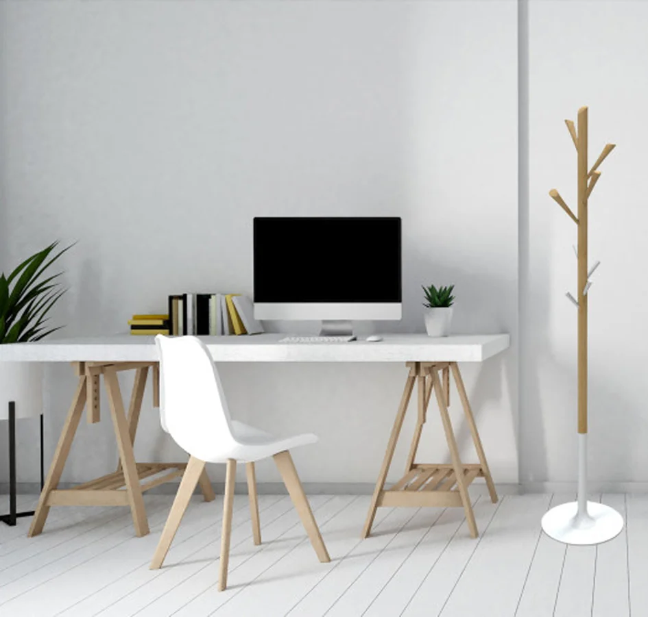 ALBA Portemanteau 'PMTREE', hauteur: 1.750 mm, hêtre/blanc Grand Paris Fournitures ALBA Portemanteau 'PMTREE', hauteur: 1.750 mm, hêtre/blanc – Image 2