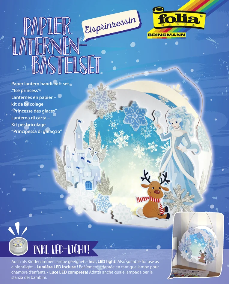 folia Kit lanterne à fabriquer 'Princesse des glaces', blanc