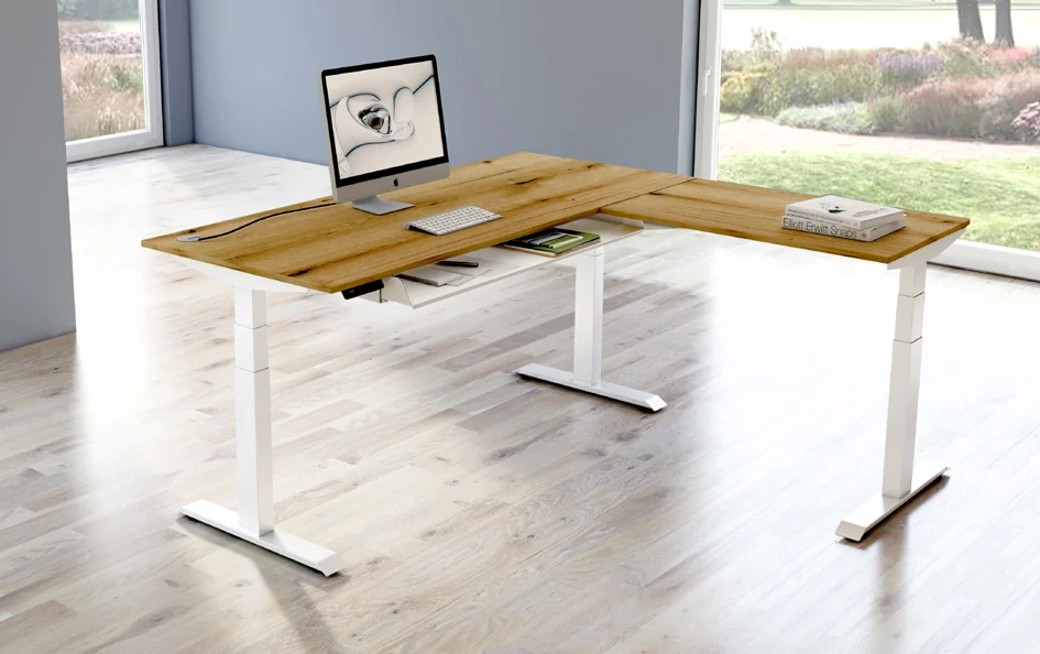 kerkmann Bureau réglable en hauteur Move 4 avec extension Grand Paris Fournitures kerkmann Bureau réglable en hauteur Move 4 avec extension – Image 6