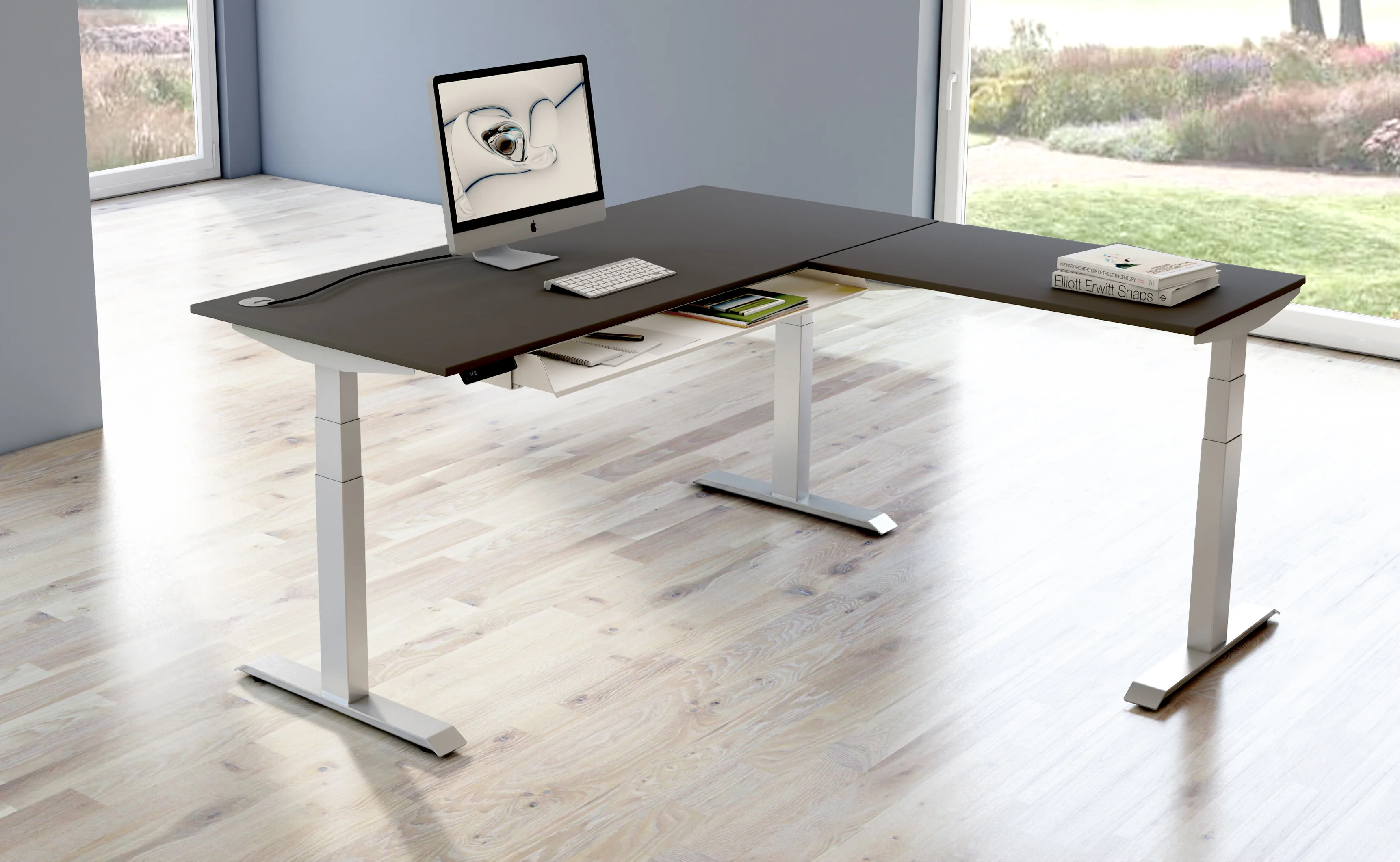 kerkmann Bureau réglable en hauteur Move 4 avec extension Grand Paris Fournitures kerkmann Bureau réglable en hauteur Move 4 avec extension – Image 6