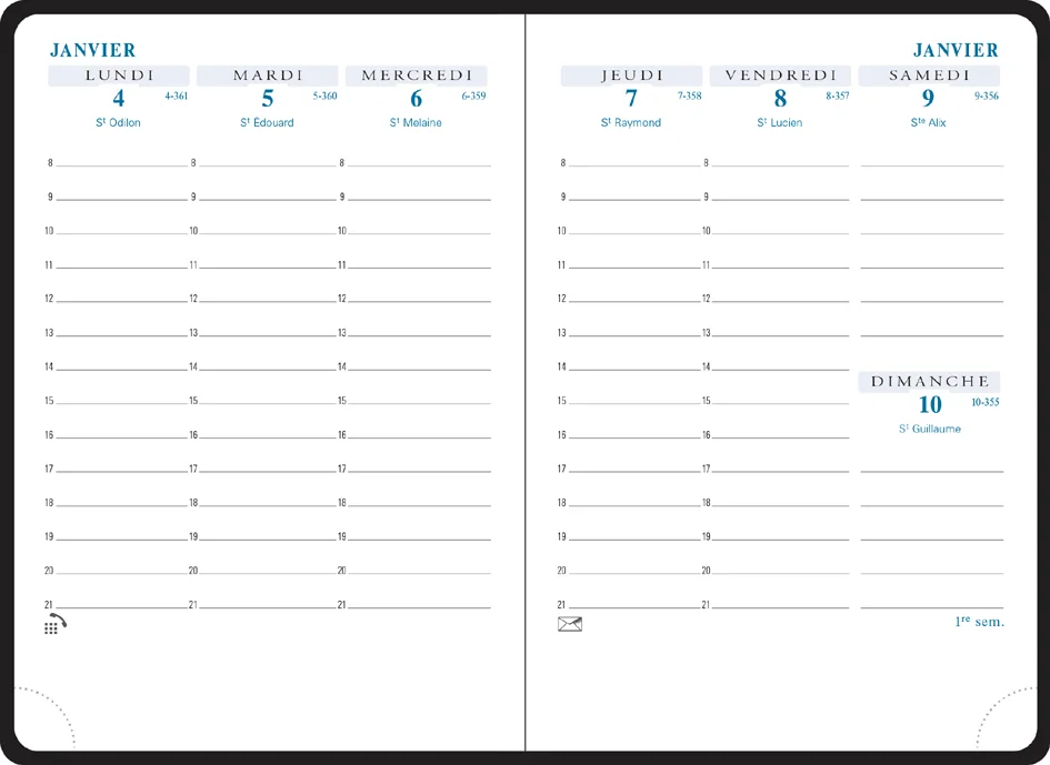 EXACOMPTA Agenda de poche Horizons 13, 2026, Amelie assorti