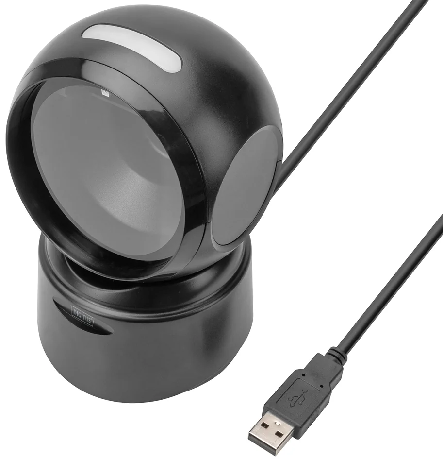 DIGITUS Lecteur de code-barres 1D/2D USB, noir