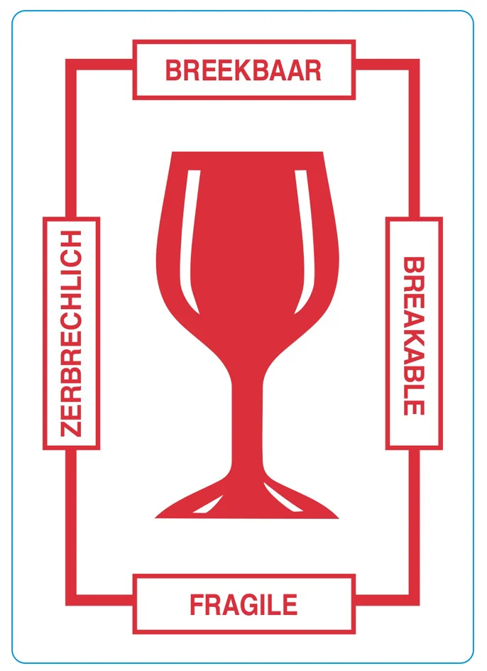 rillprint Étiquette d'avertissement 'BREAKABLE'