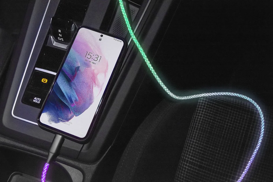 ANSMANN Câble de données & de charge, LED, USB-A/USB-C mâles