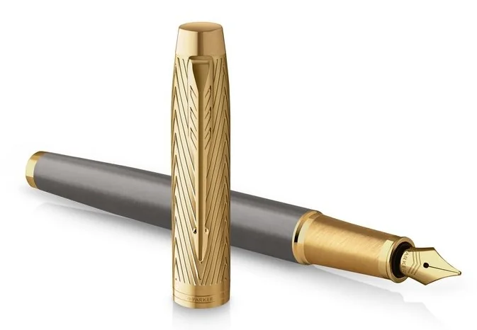 Stylo Grey PARKER Stylo plume IM PREMIUM Arrow Grey GT, plume F | Grand Paris ...