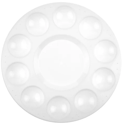 kangaro Palette de peinture, plastique, rond, 170 mm, blanc