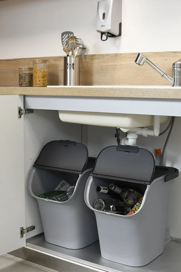 EDA Poubelle de tri 'TriHome', 40 litres, vert/anthracite