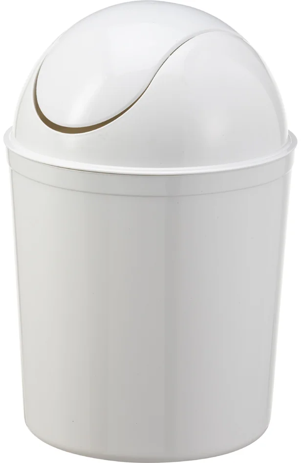 past team Poubelle à couvercle basculant, 5 litres, blanc