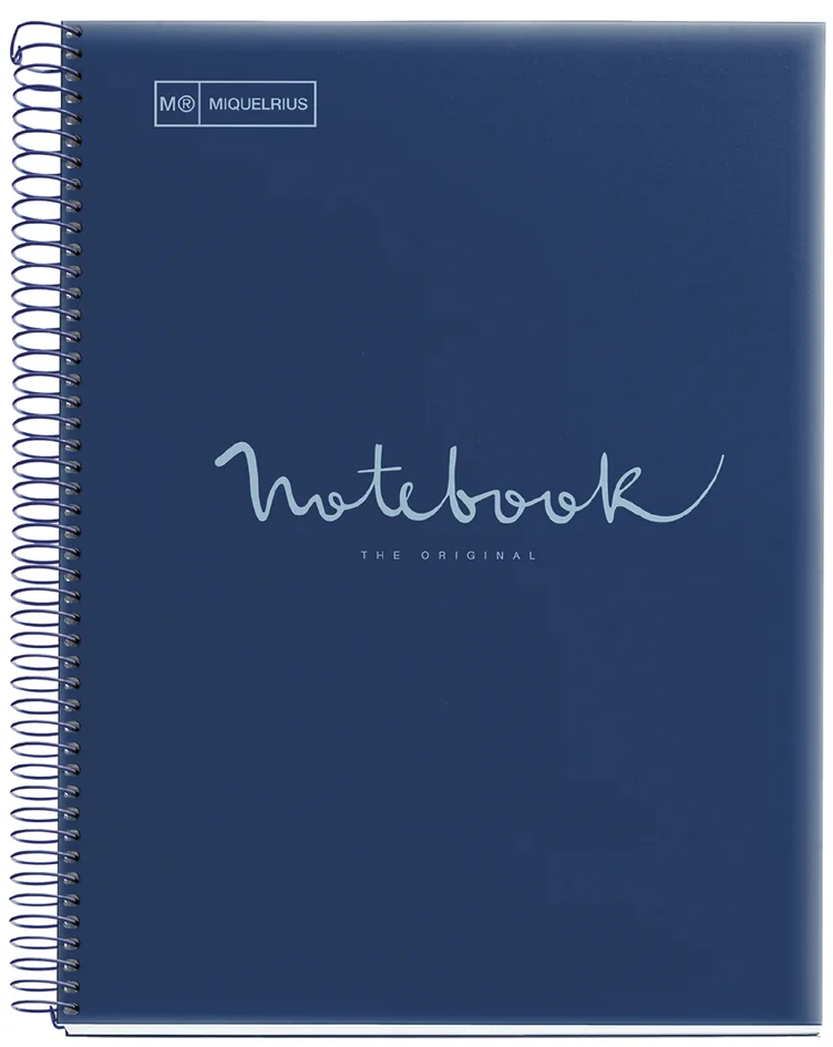 MIQUELRIUS Cahier à spirale 'Notebook EMOTIONS', A4, marine
