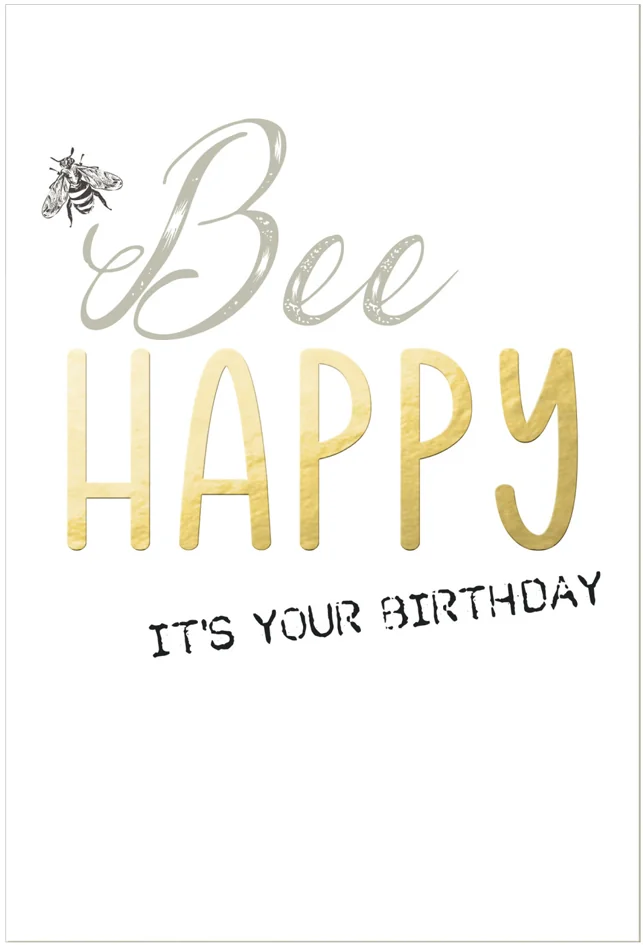 SUSY CARD Carte d'anniversaire Bee yourself 'Abeille'