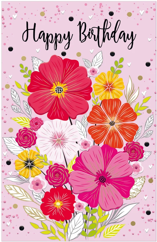 SUSY CARD Carte d'anniversaire Goldelicious 'Pois'