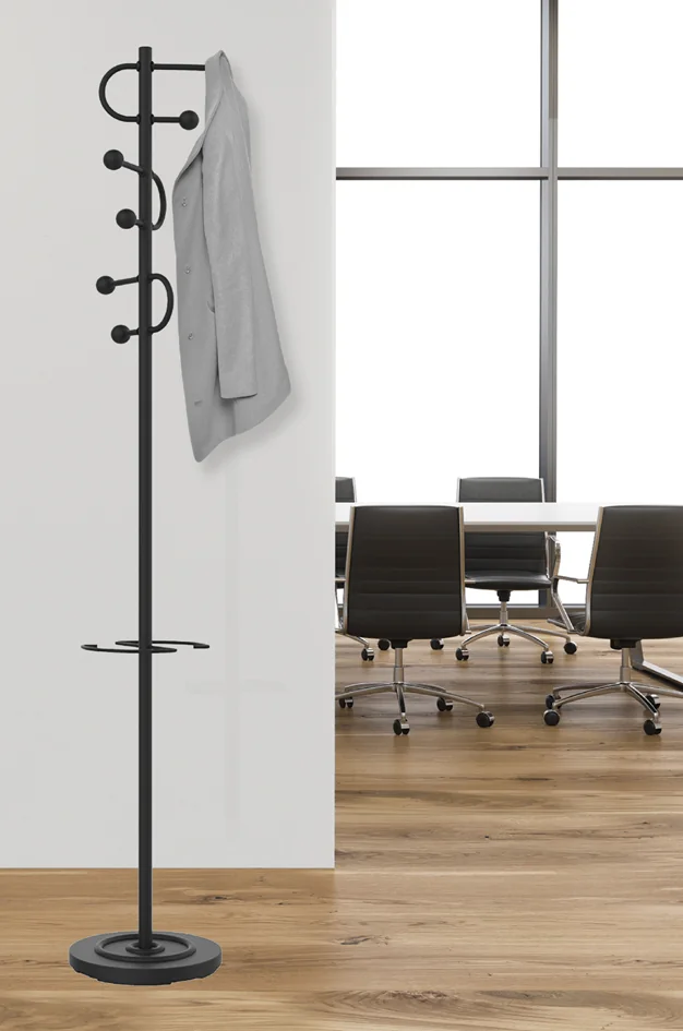 UNiLUX Portemanteau STUDIO, hauteur: 1.750 mm, noir Grand Paris Fournitures UNiLUX Portemanteau STUDIO, hauteur: 1.750 mm, noir – Image 3