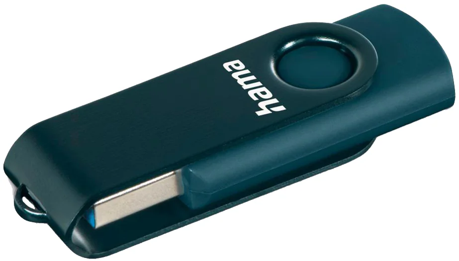 hama Clé USB 3.0 'Rotate', 256 GB, bleu pétrole