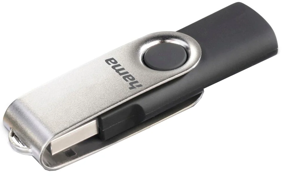 hama Clé USB 2.0 'Rotate', 128 GB, noir/argent