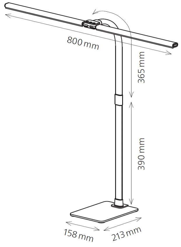Hansa Lampe de bureau à LED Novano, pied, noir Grand Paris Fournitures Hansa Lampe de bureau à LED Novano, pied, noir – Image 4