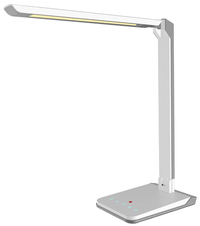 Hansa Lampe de bureau à LED Lumina, pied, gris métallisé Grand Paris Fournitures Hansa Lampe de bureau à LED Lumina, pied, gris métallisé – Image 3