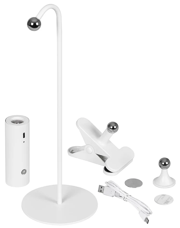 Hansa Lampe de bureau à LED rechargeable Flare spot, blanc Grand Paris Fournitures Hansa Lampe de bureau à LED rechargeable Flare spot, blanc – Image 3