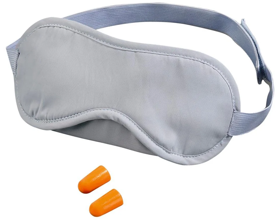 hama Masque de sommeil rembourré, bouchons d'oreille, gris