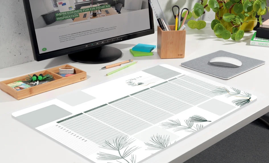 sigel Sous-mains bloc papier 'Weekly Planner Nature'