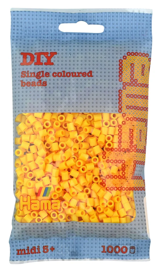 Hama Perles à repasser midi, dans un sachet, orange