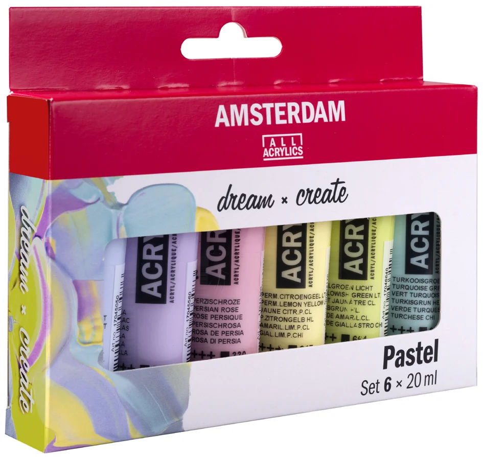 ROYAL TALENS Peinture acrylique AMSTERDAM Pastel, 6 x 20 ml