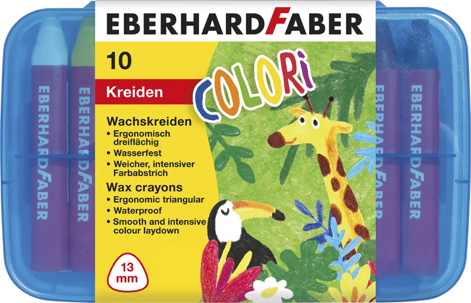 EBERHARD FABER 599026 - 18 Craies De Rue Néon En 6 Couleurs Lumineuses, Idéales Pour Trottoir
