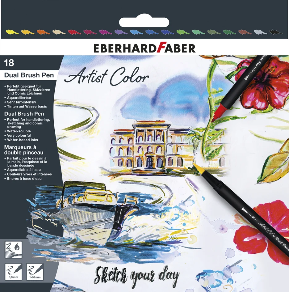 EBERHARD FABER Feutre double Artist Color Dual Brush Pen Grand Paris Fournitures EBERHARD FABER Feutre double Artist Color Dual Brush Pen – Image 2