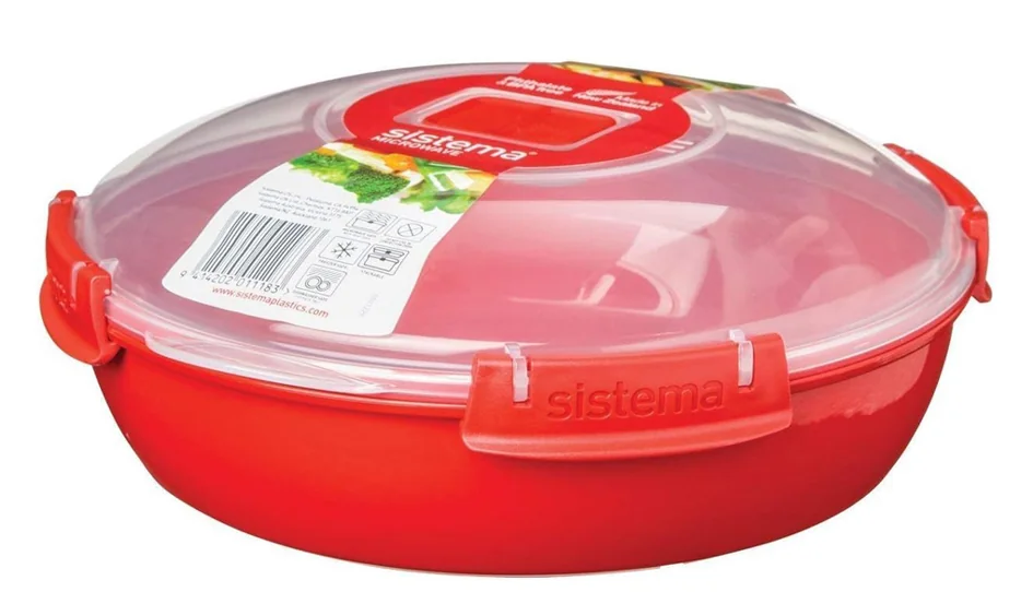 Micro Rouge Sistema Boîte pour micro-ondes RECTANGULAR, 1,25 l, rouge | Grand Paris ...
