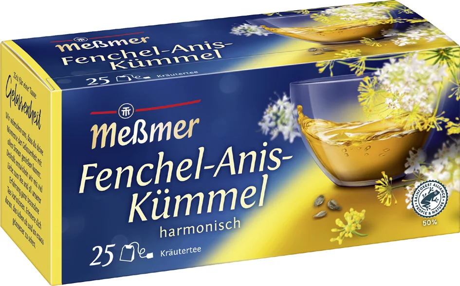 Meßmer Thé 'fenouil-anis-carvi', harmonieux, paquet de 25