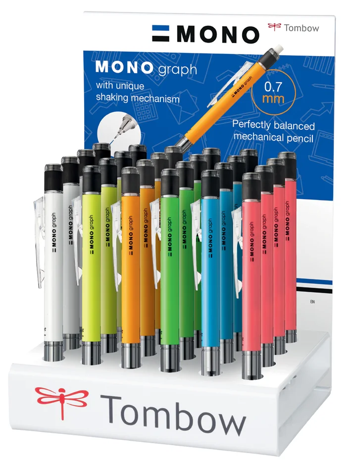TOMBOW Porte-mines 'MONO graph', 0,7 mm, présentoir de 24