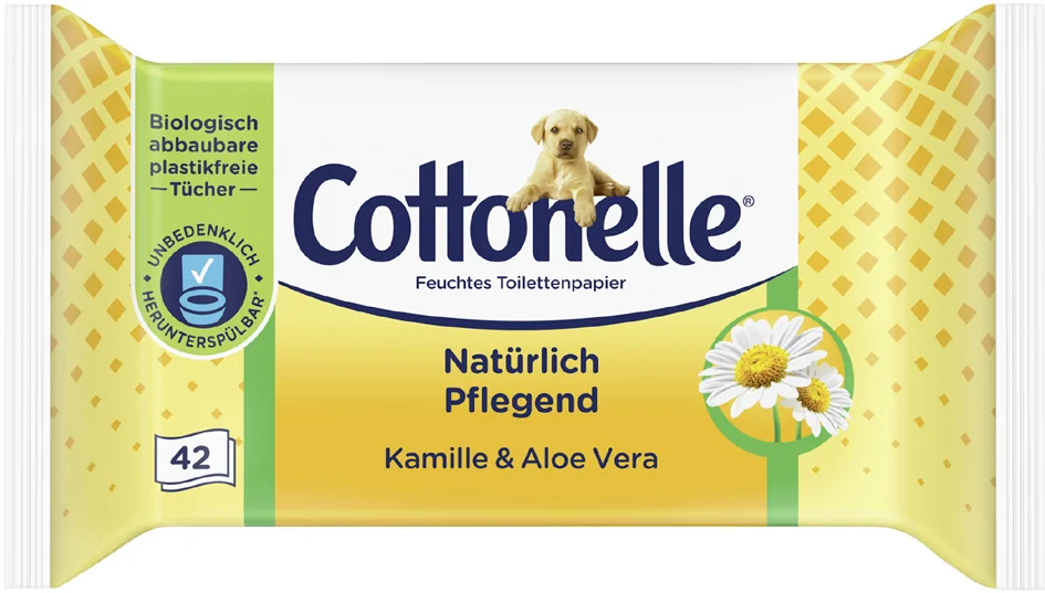 Cottonelle Papier toilette humide, camomille & Aloe Vera