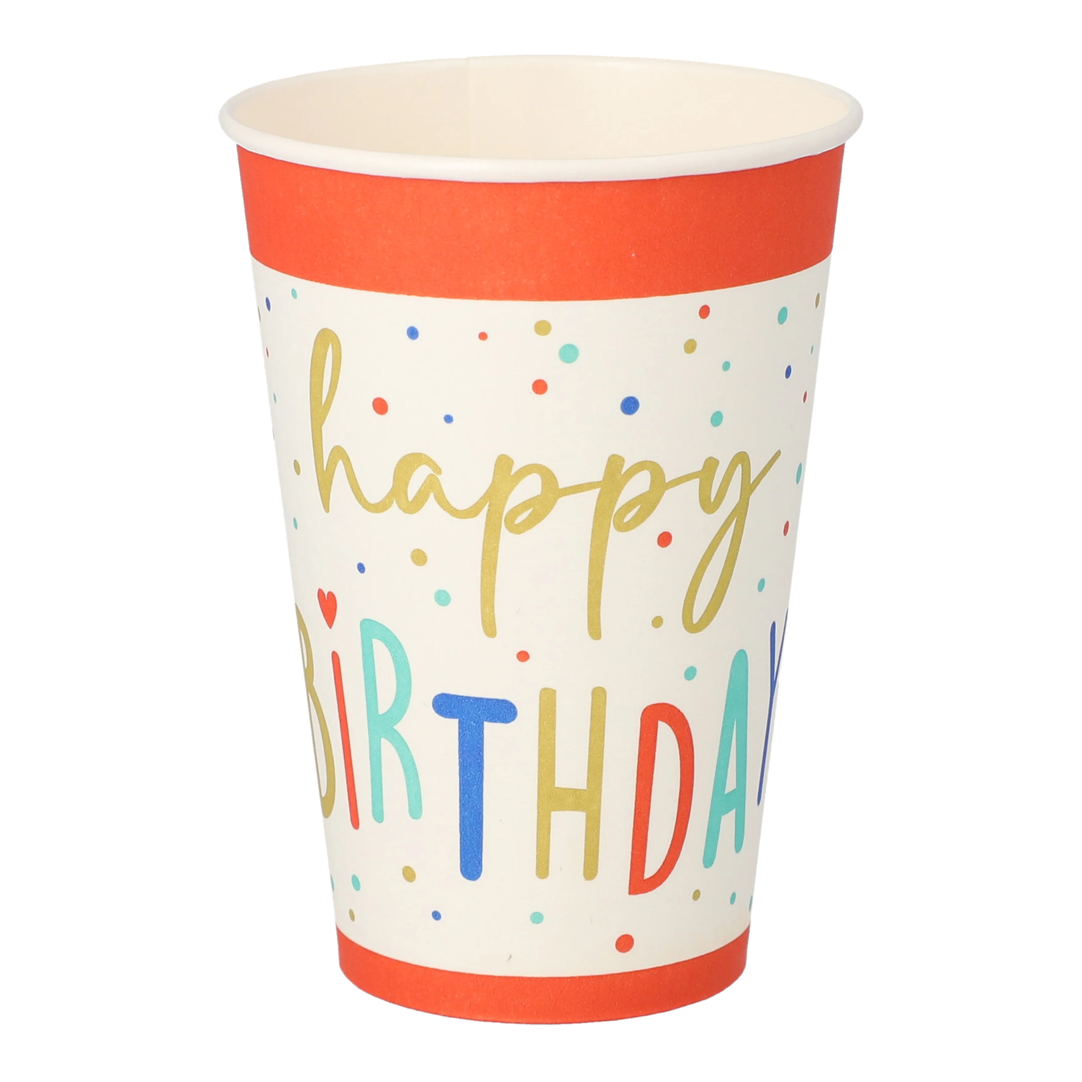 PAPSTAR Gobelet en carton "Happy Birthday", 0,2 l