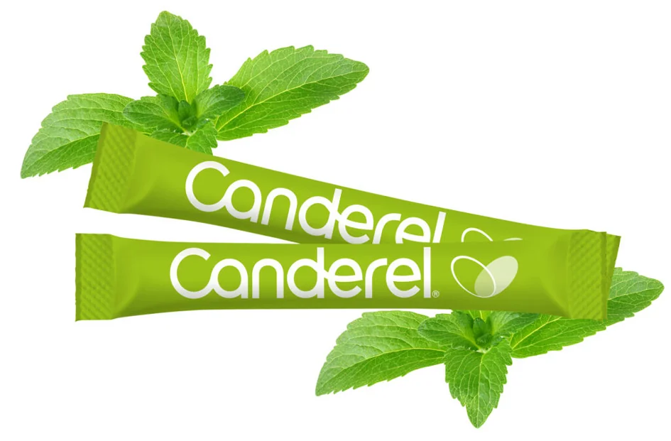Canderel Stick Stevia, dans un présentoir en carton