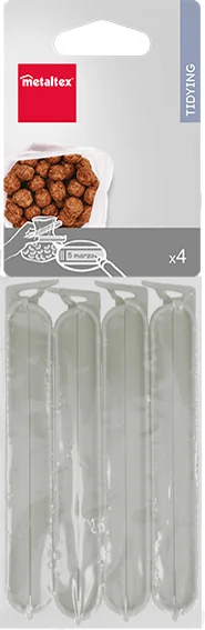 metaltex Clip de fermeture pour sachet, long, set de 4