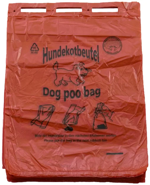 dm-folien Sac à déjections canines, 200x320 mm, bloc, rouge